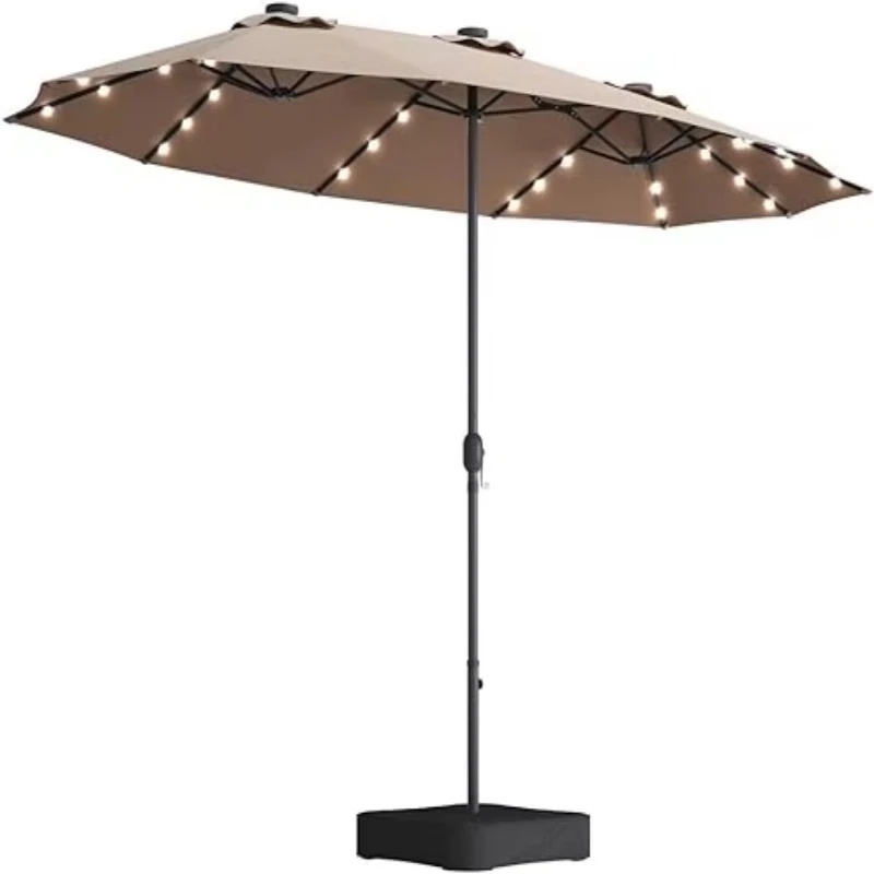 Outdoor Lighting Unit - Parasol ogrodowy 15x9 stóp z ręcznym