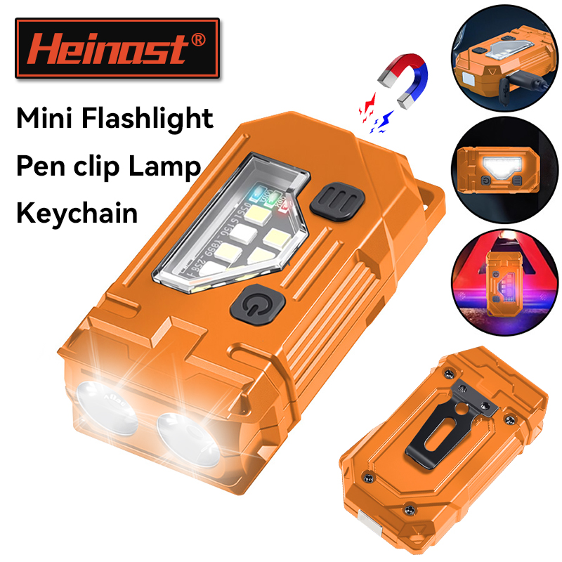 Outdoor Lighting B&Q - Mini Latarka EDC Brelok Akumulatorowa Magnetyczna
