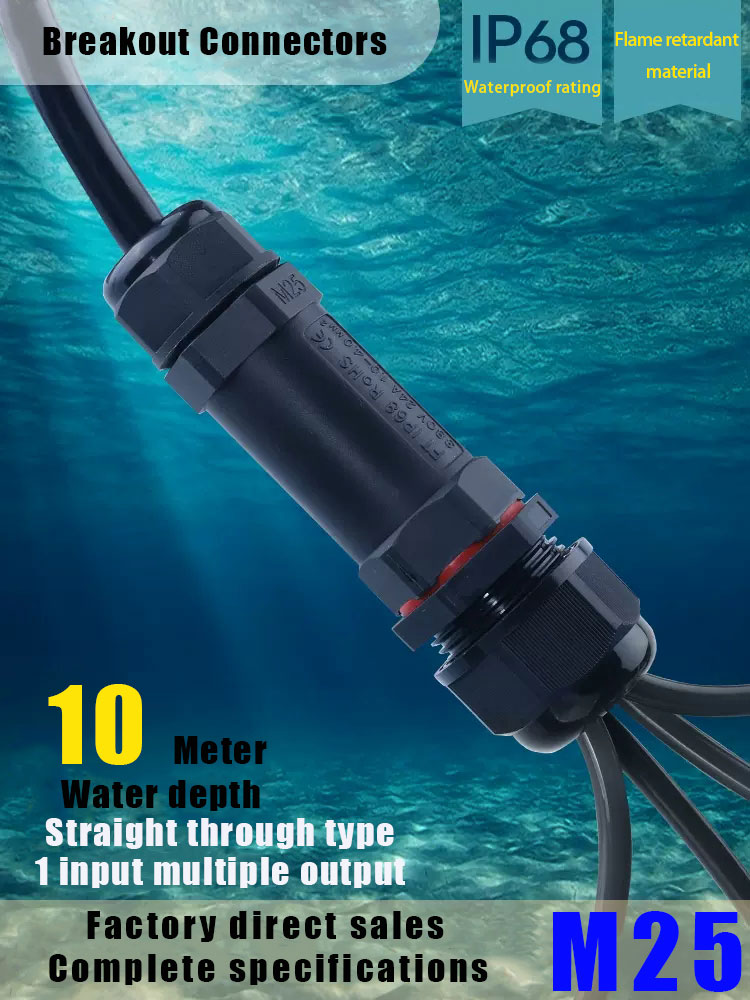 Outdoor Lighting Wire Connectors - IP68 Wodoodporne złącze typu montażowego Złącze
