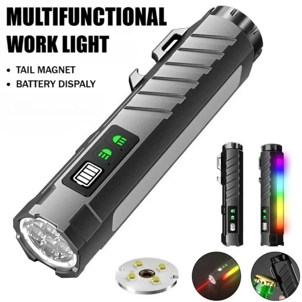 Outdoor Lighting Rechargeable - Wielofunkcyjna, mocna latarka LED z kolorowym