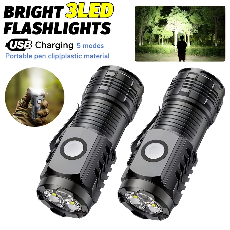 Outdoor Lighting B&Q - Przenośna Mini Latarka LED, Mocna Latarka