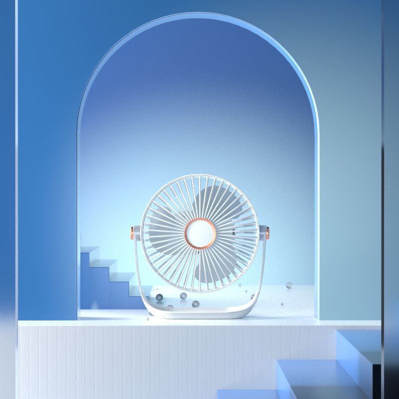 Outdoor Lighting For Home - Przenośny Mini Wentylator Biurkowy z Lampką,