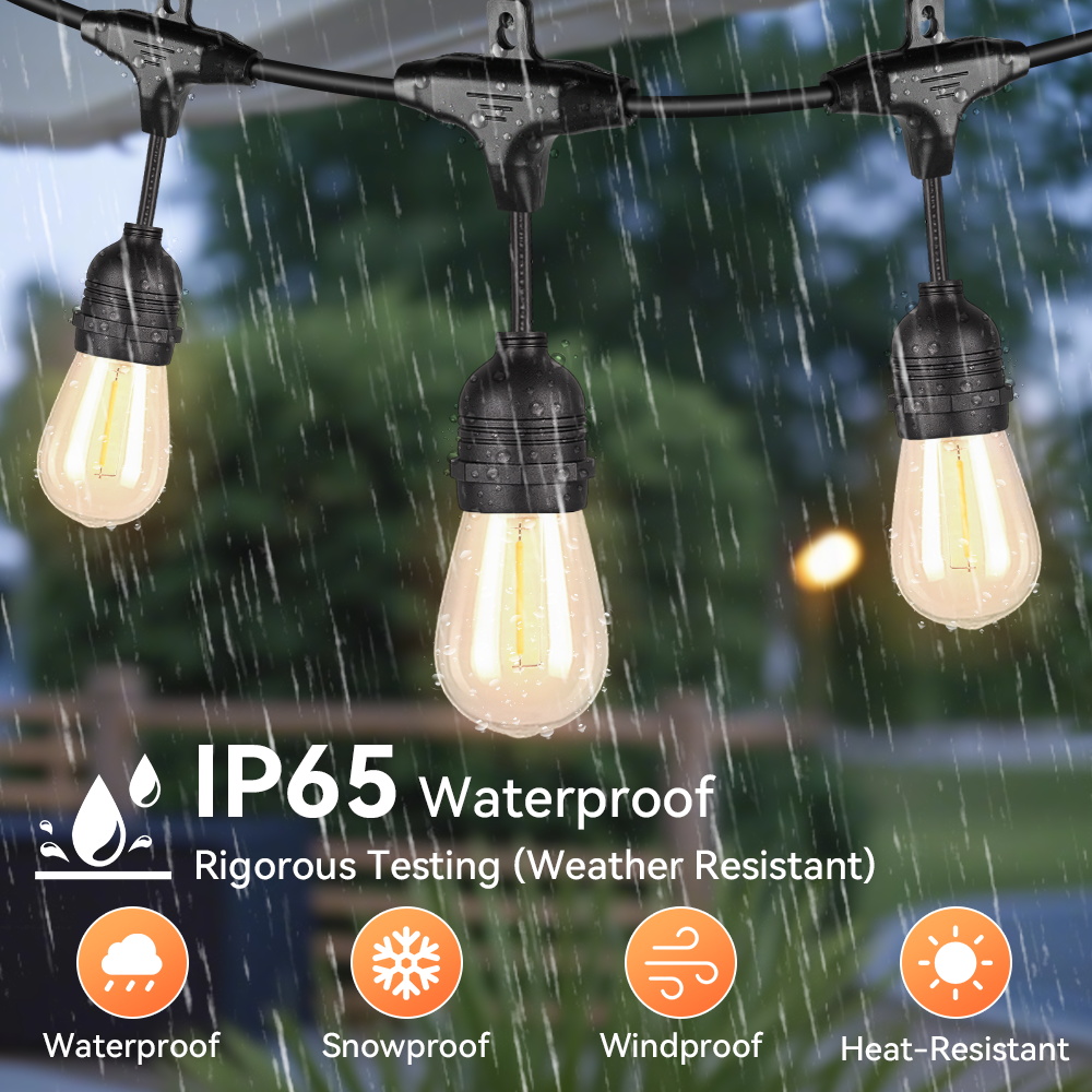 Outdoor Lighting Uk - Lampki sznurkowe LED E27 na zewnątrz,
