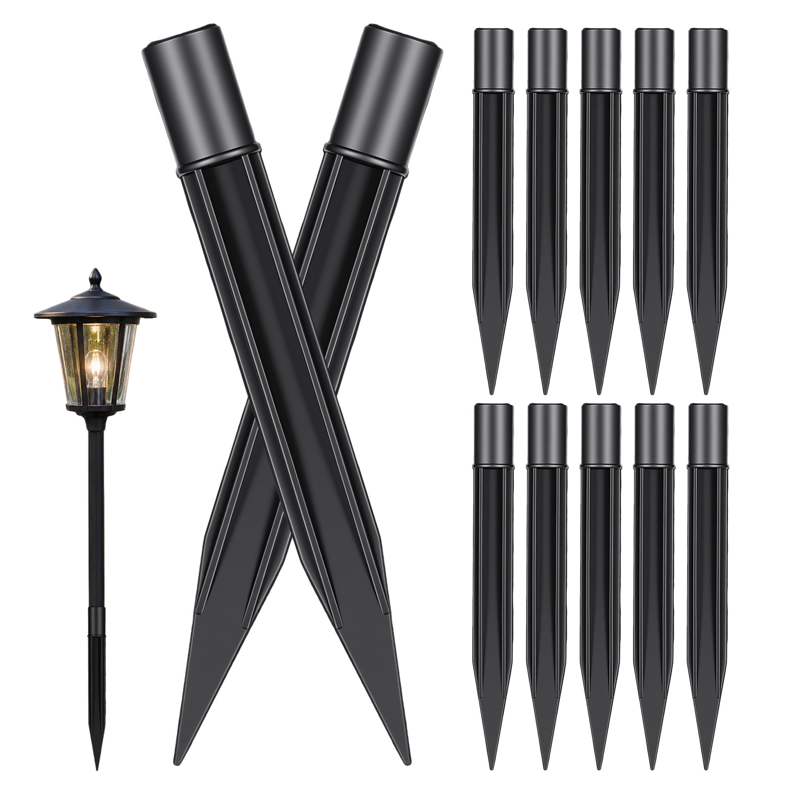 Landscape Spike Light - 8 szt. Plastikowe szpilki do wbijania