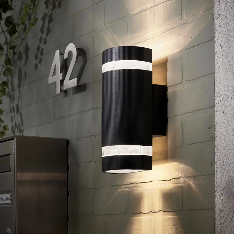 Outdoor Lighting Glass Replacement - Zewnętrzna lampa ścienna dwugłowicowa, wodoodporna, do