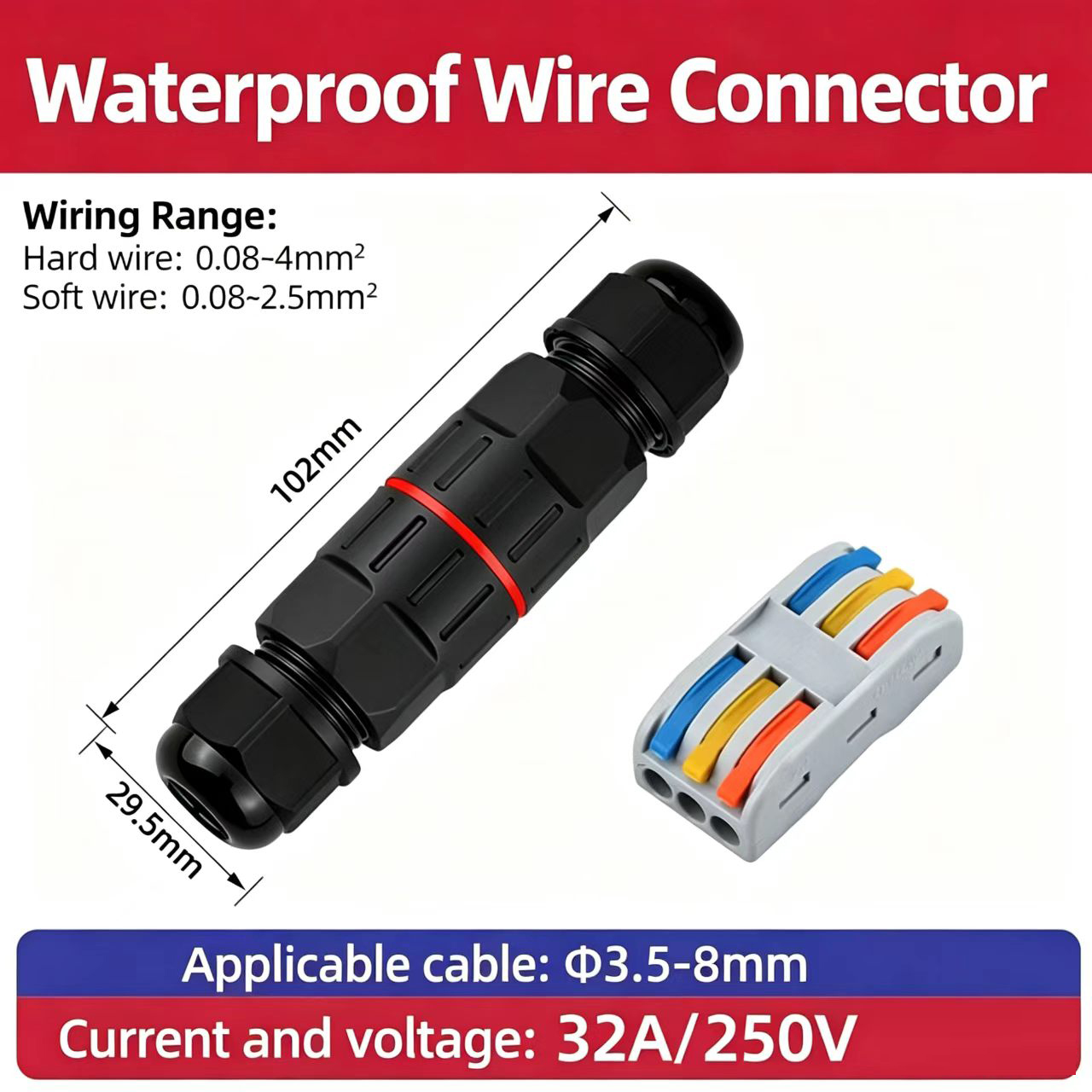 1 szt. Złącze przewodów 2-pino – Outdoor Lighting Wire Connectors recenzja i cena