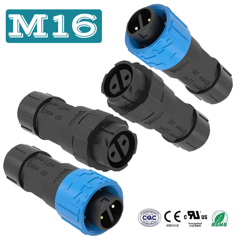 Złącze zasilania 2-pinowe M16  – Outdoor Lighting Wire Connectors recenzja i cena