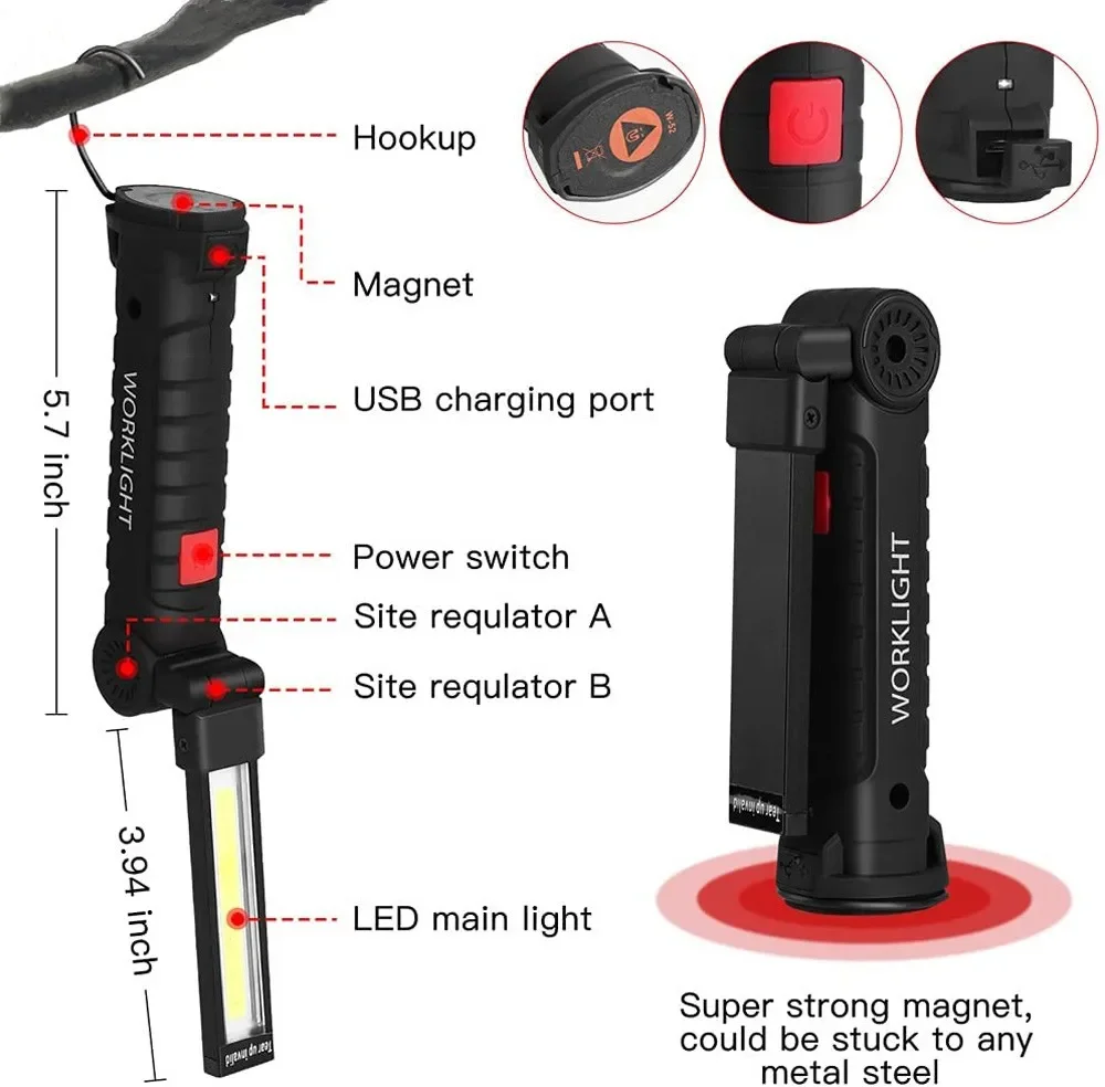 Przenośna latarka LED COB Łado – Outdoor Lighting Rechargeable recenzja i cena