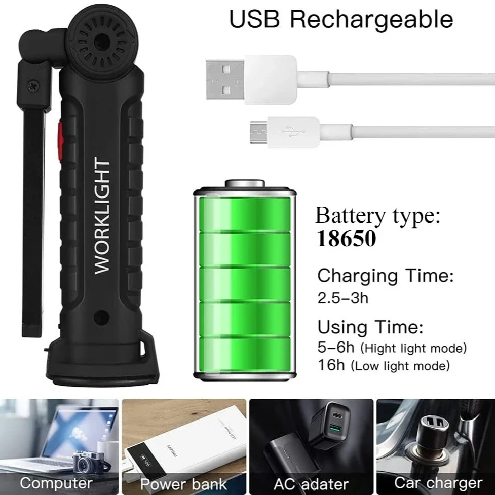 Przenośna latarka LED COB Łado – Outdoor Lighting Rechargeable recenzja i cena