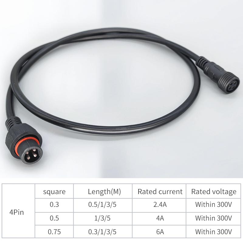 Męski kabel wtykowy Famale 4Pi – Outdoor Lighting Wire Connectors recenzja i cena