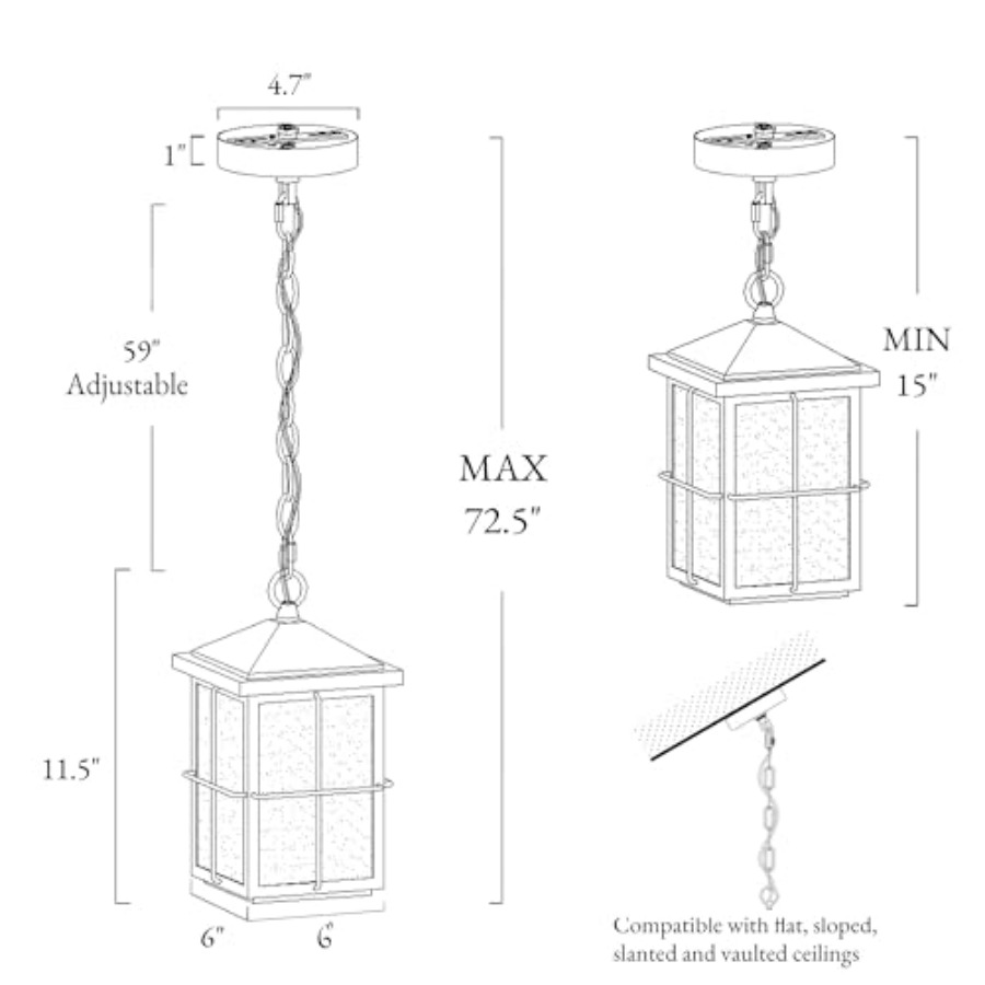 Zewnętrzna lampa wisząca, czar – Outdoor Lighting Fixtures recenzja i cena