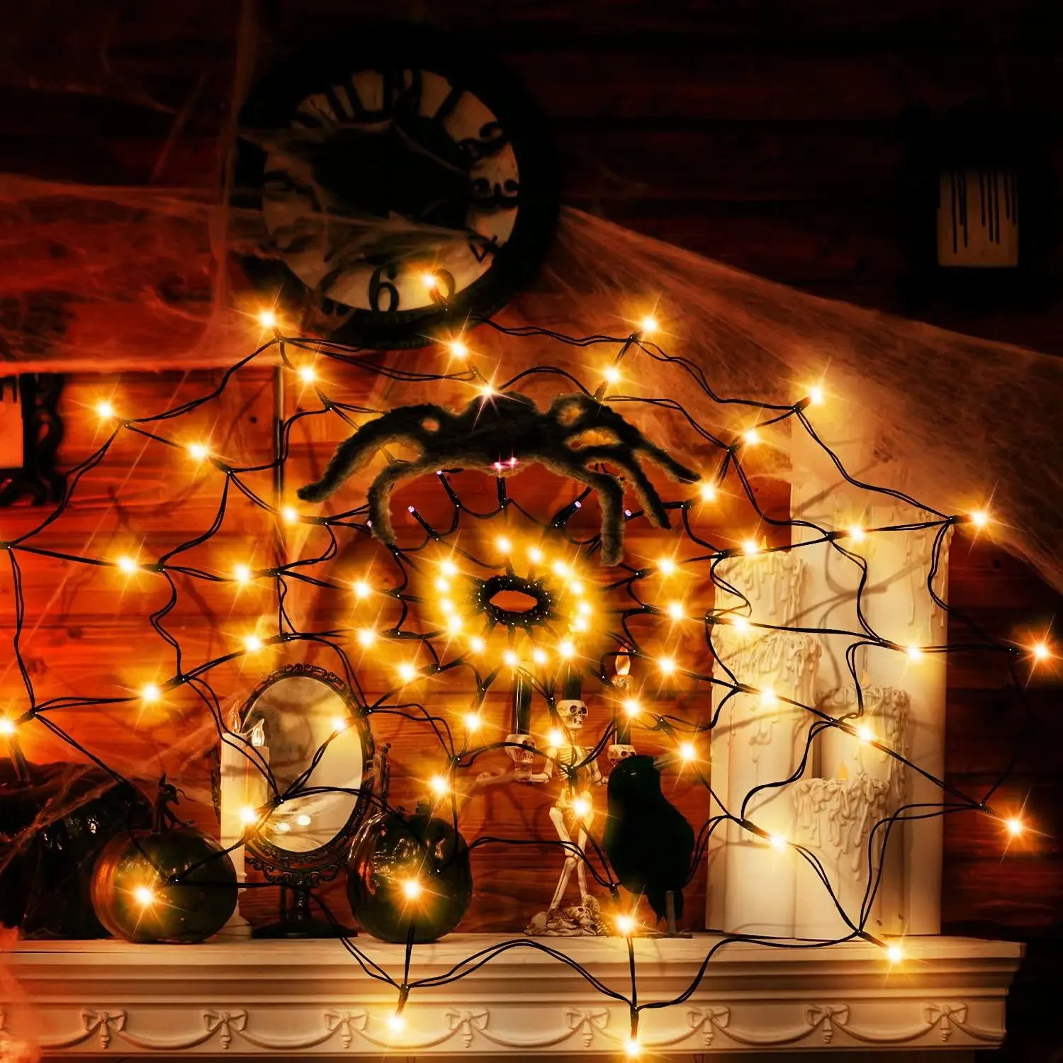 Lampki LED na Halloween, pajęc – Outdoor Lighting Halloween recenzja i cena