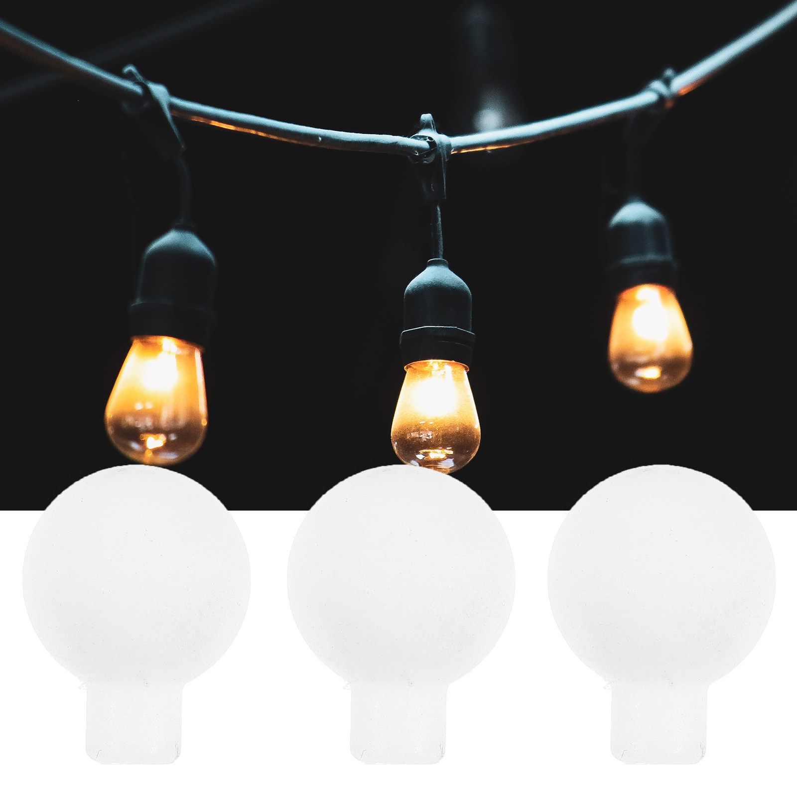 100 szt. Matowe szklane puste  – Outdoor Lighting Glass Replacement recenzja i cena