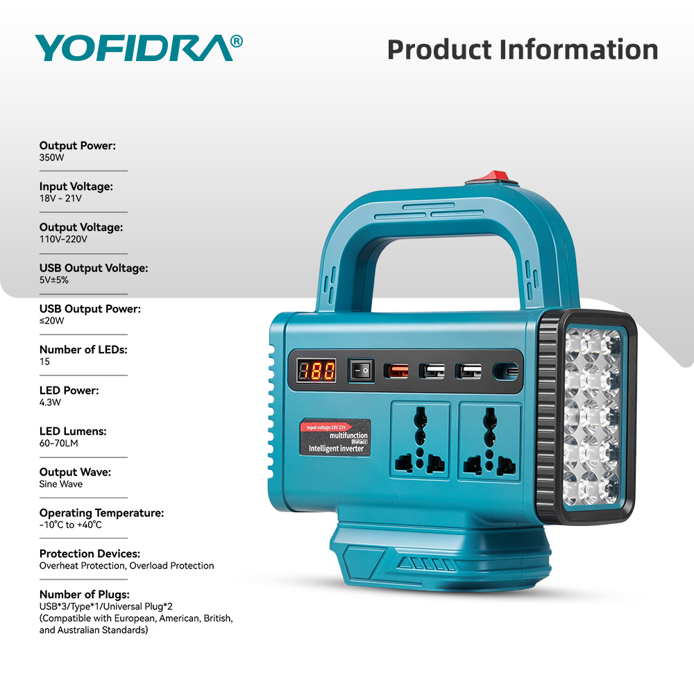 Przetwornica napięcia YOFIDRA  – Outdoor Lighting Battery Powered recenzja i cena