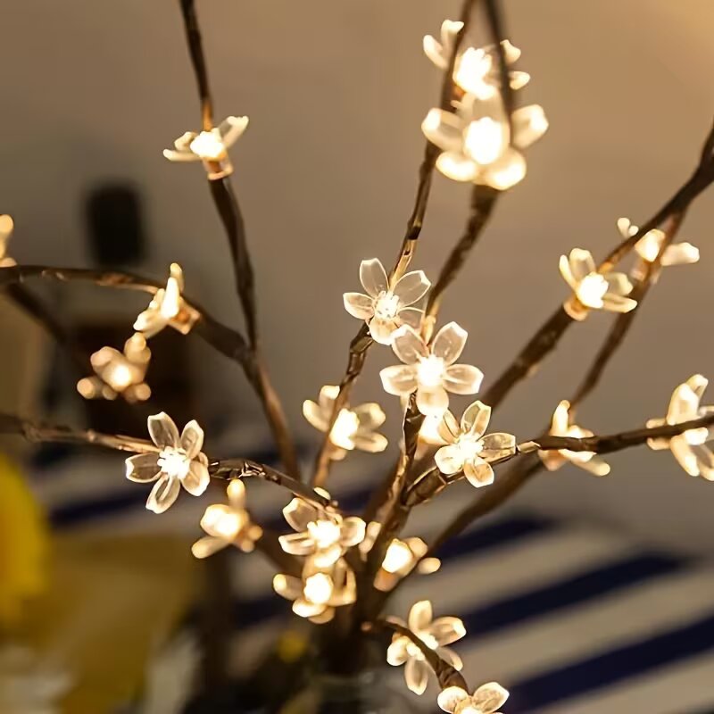 1/2 szt. 20 LED Lampki Gałązki – Outdoor Lighting Battery Powered recenzja i cena