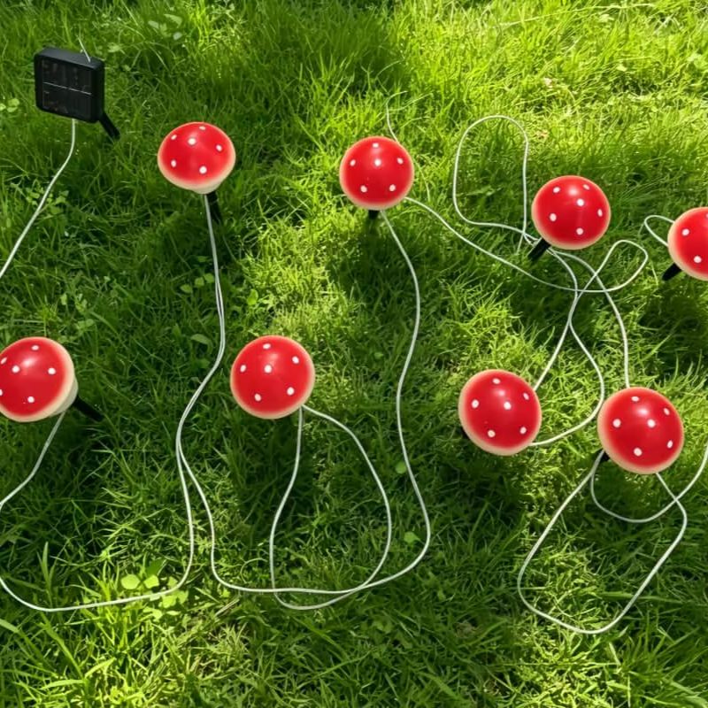 Solarne lampki grzybki, wodood – Outdoor Lighting Halloween recenzja i cena