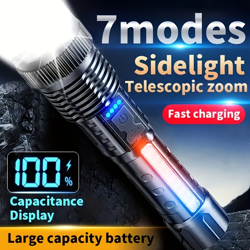 Mocna latarka LED z wyświetlac – Outdoor Lighting Battery Powered recenzja i cena